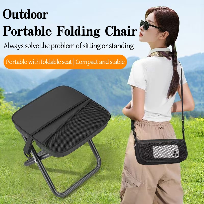 Outdoor Adventure Backpack - 4Q Taşınabilir Katlanabilir Sırt Çantası Taburesi