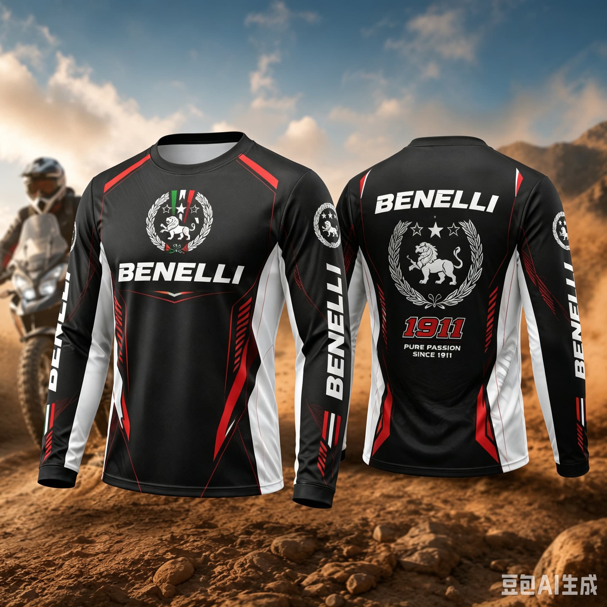Outdoor Adventure Outfit - Yeni 2027 Benelli Rider Tişört Uzun