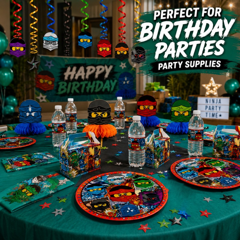 Outdoor Adventure Birthday Party - Ninja Kombinasyonu Doğum Günü Partisi Dekorasyon
