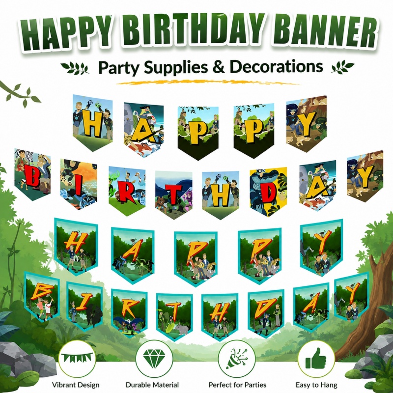 Wild Kratts Doğum Günü Pikniği - Outdoor Adventure Birthday Party incelemesi ve fiyatı